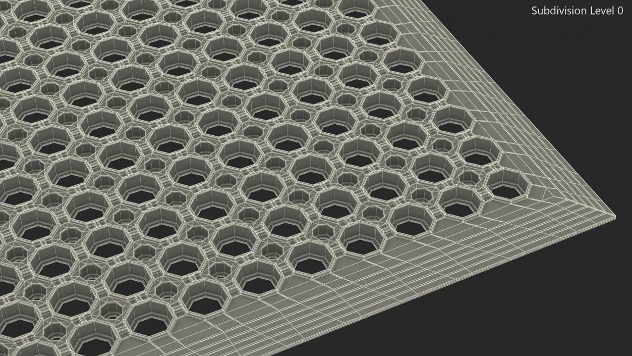 Rubber Door Mat Red 3D model