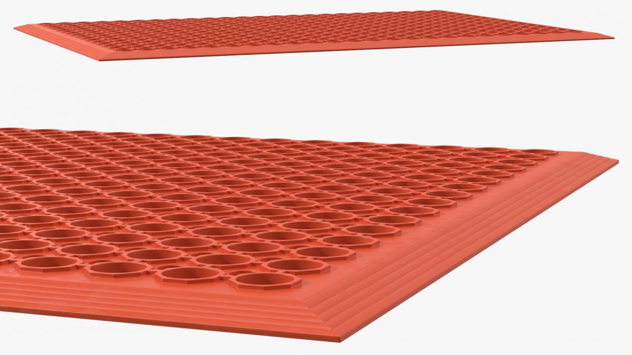 Rubber Door Mat Red 3D model