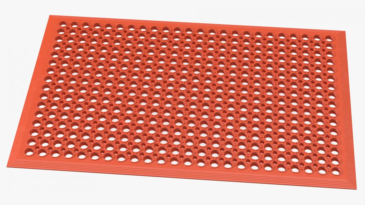 Rubber Door Mat Red 3D model