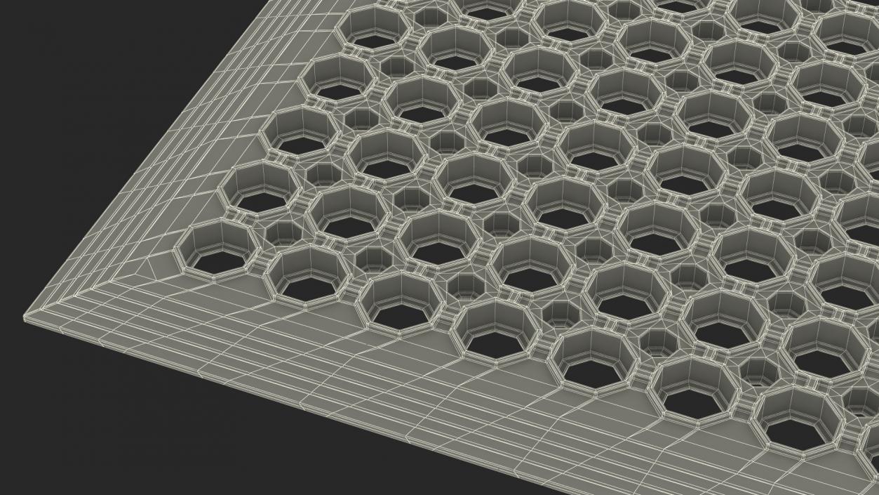 Rubber Door Mat Red 3D model