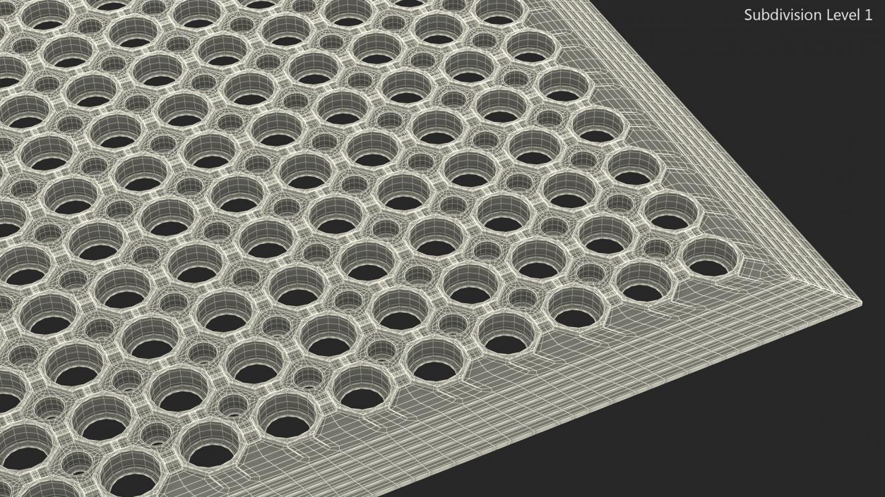 Rubber Door Mat Red 3D model