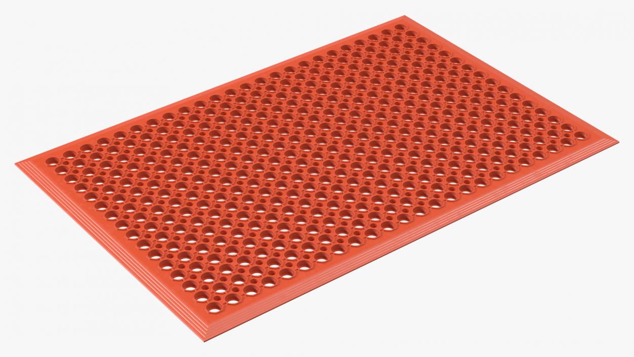 Rubber Door Mat Red 3D model