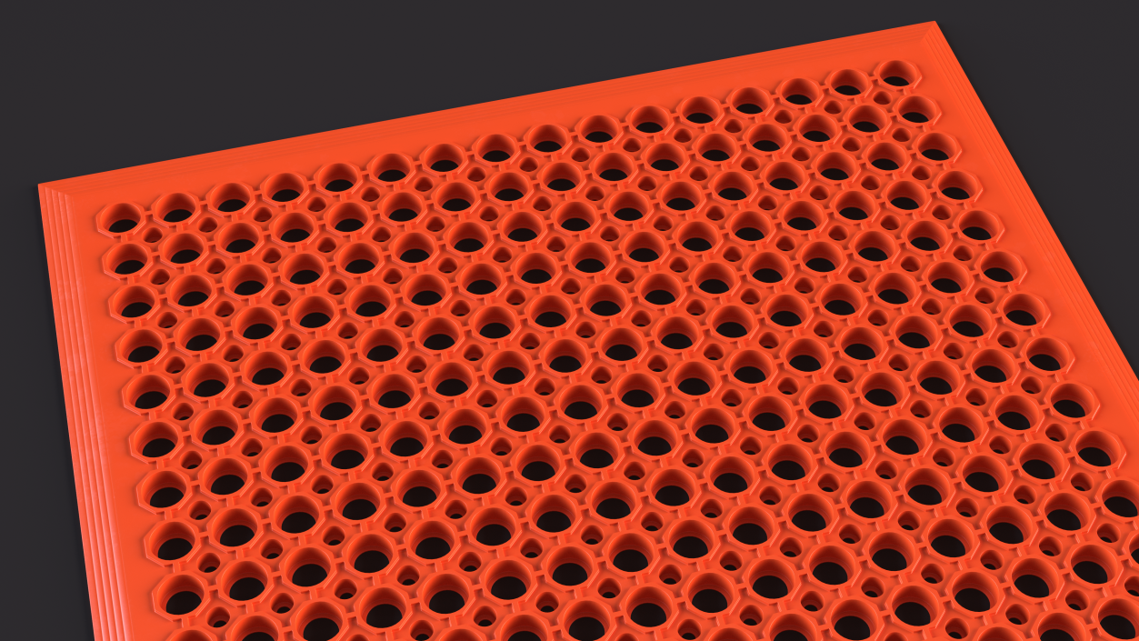 Rubber Door Mat Red 3D model