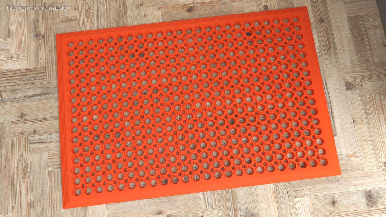 Rubber Door Mat Red 3D model