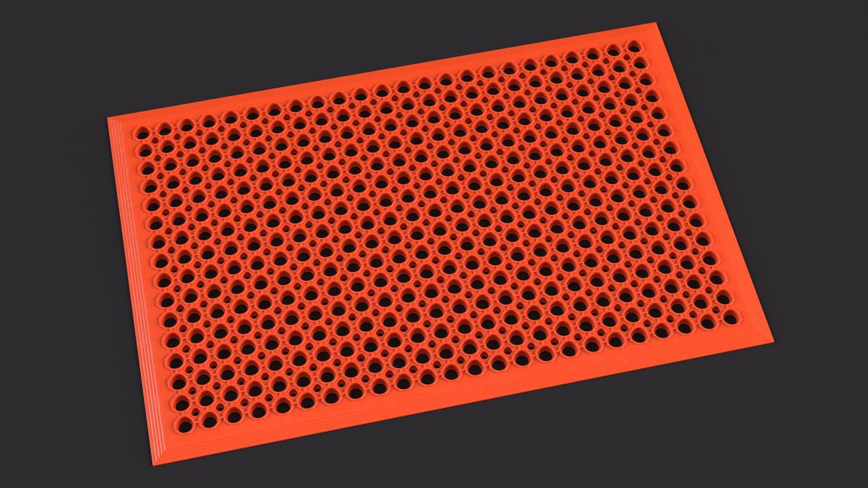 Rubber Door Mat Red 3D model