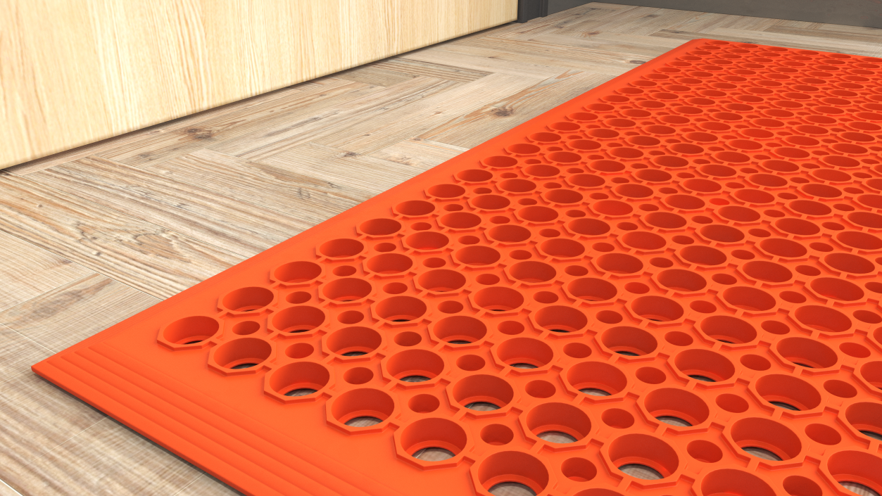 Rubber Door Mat Red 3D model