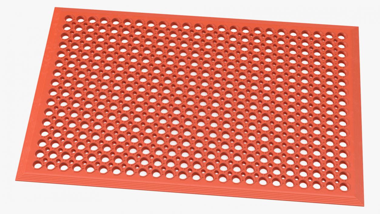 Rubber Door Mat Red 3D model