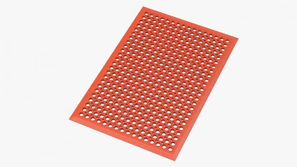 Rubber Door Mat Red 3D model