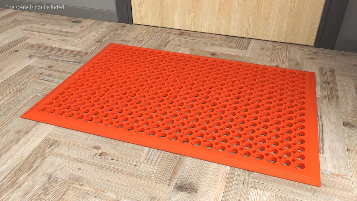 Rubber Door Mat Red 3D model