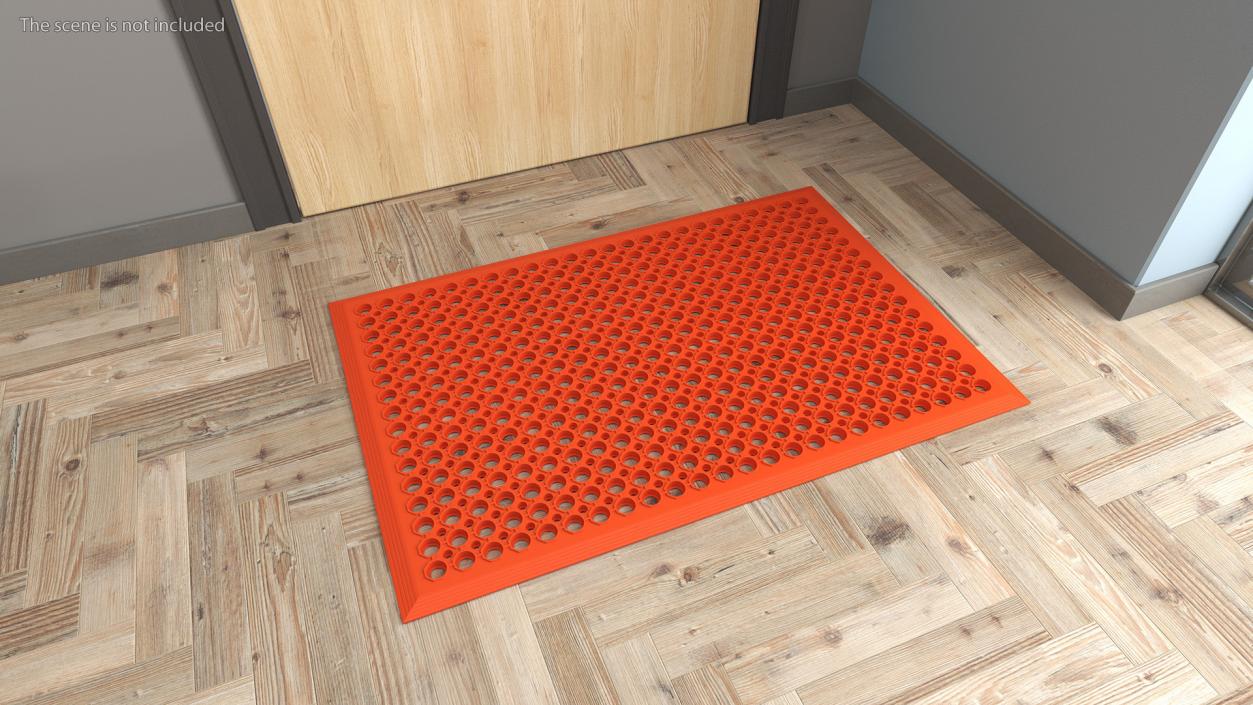 Rubber Door Mat Red 3D model