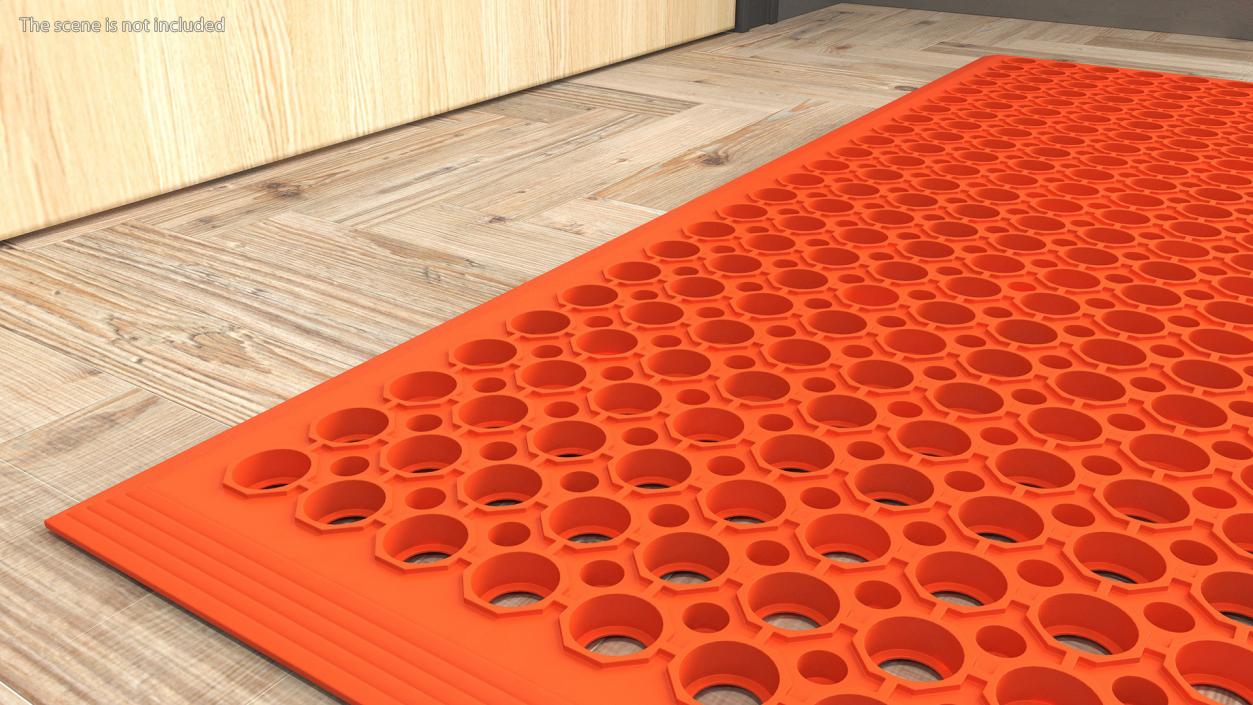 Rubber Door Mat Red 3D model