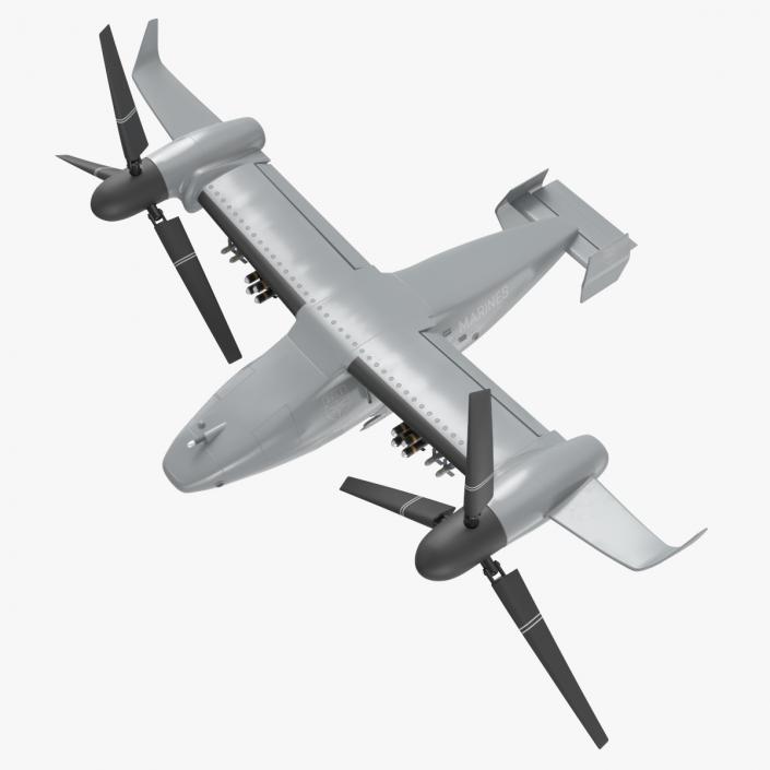 3D Bell V 247 Vigilant Combat Drone Rigged for Cinema 4D model