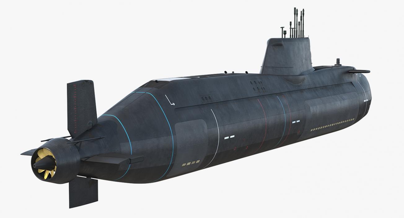 3D model HMS Artful SSNs Submarine