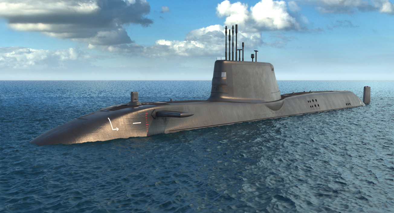 3D model HMS Artful SSNs Submarine