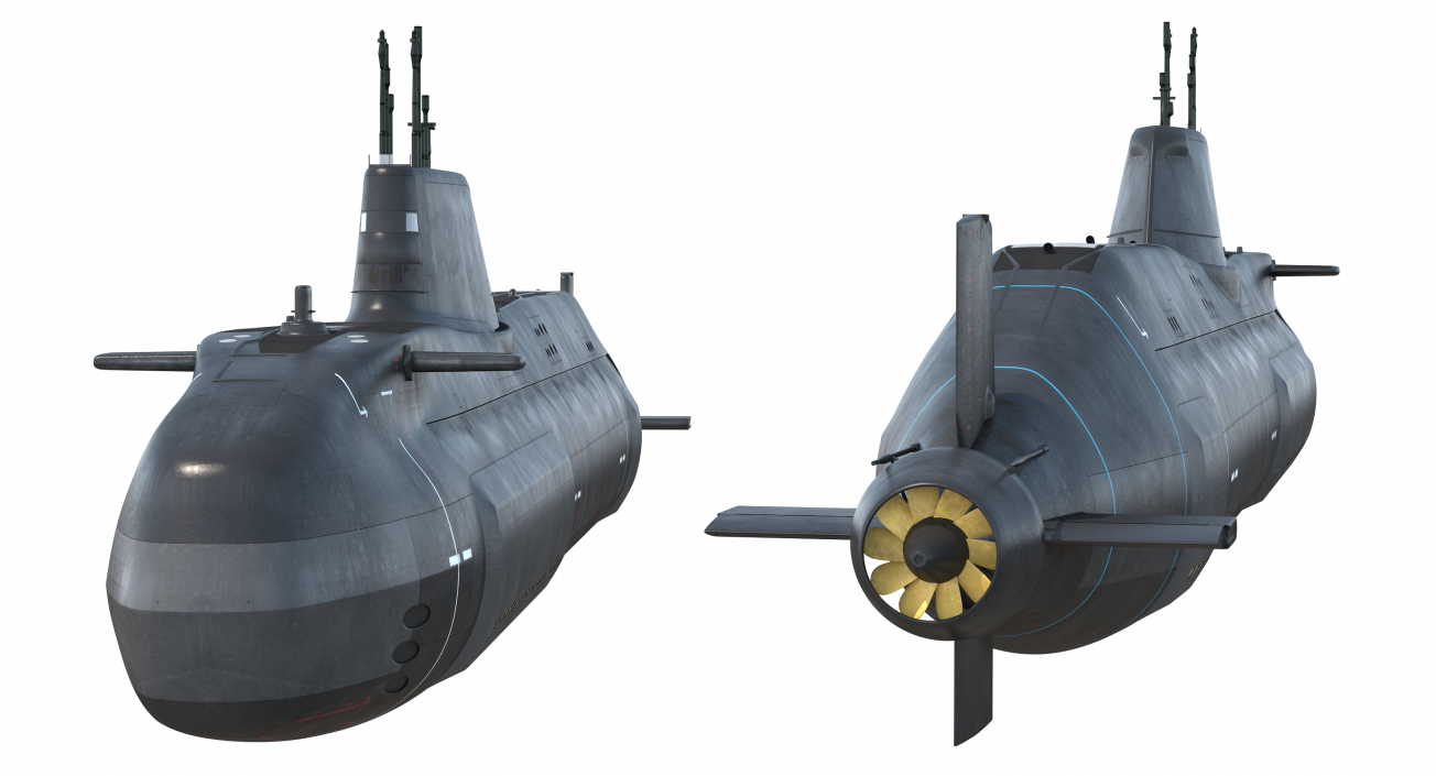 3D model HMS Artful SSNs Submarine