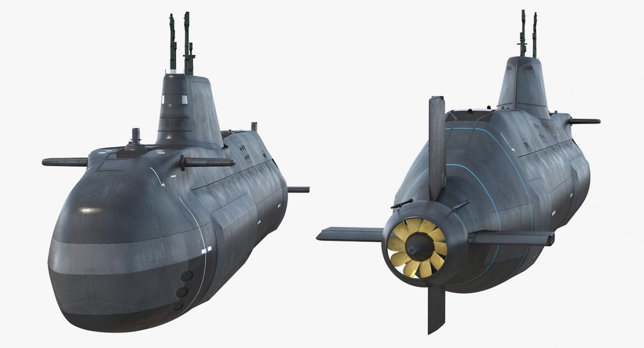 3D model HMS Artful SSNs Submarine