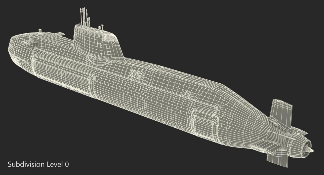 3D model HMS Artful SSNs Submarine