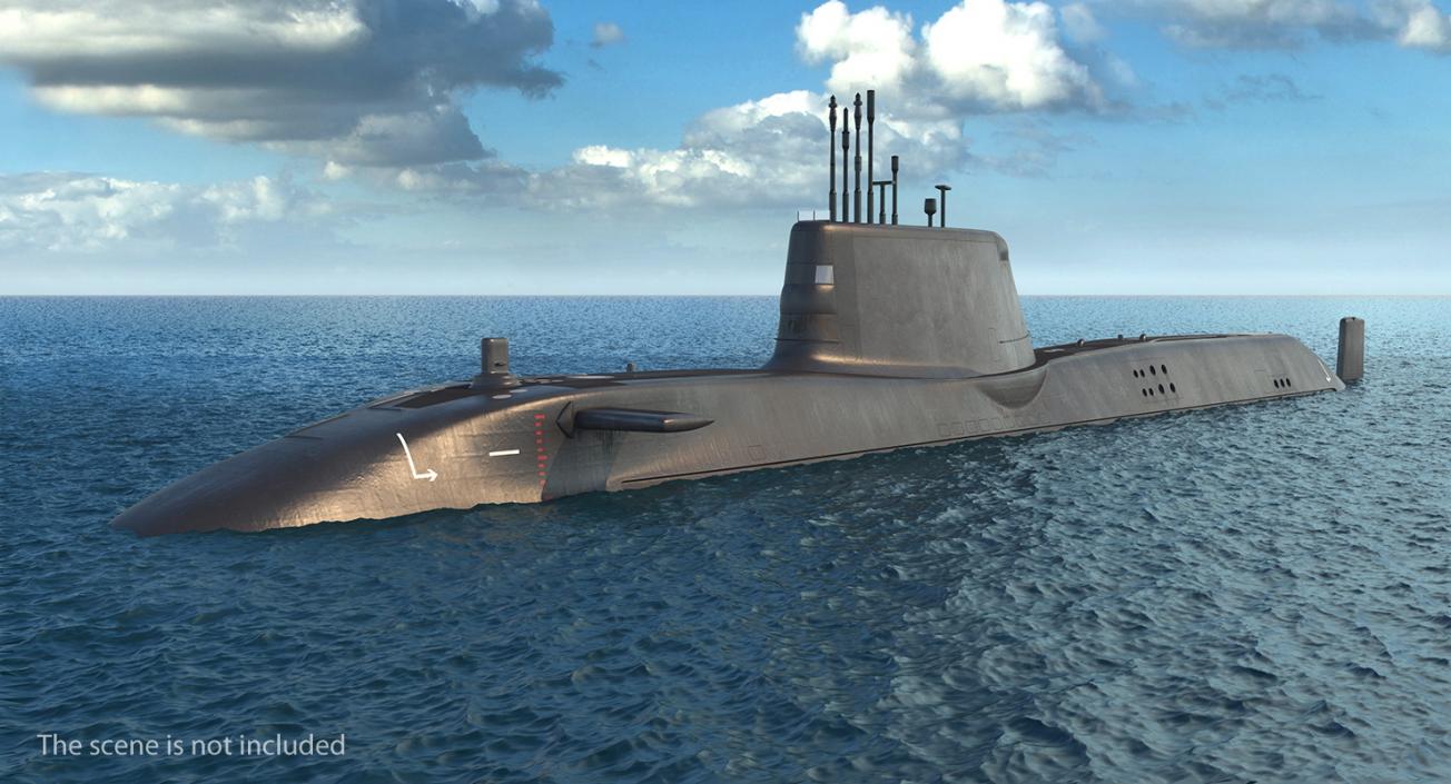 3D model HMS Artful SSNs Submarine