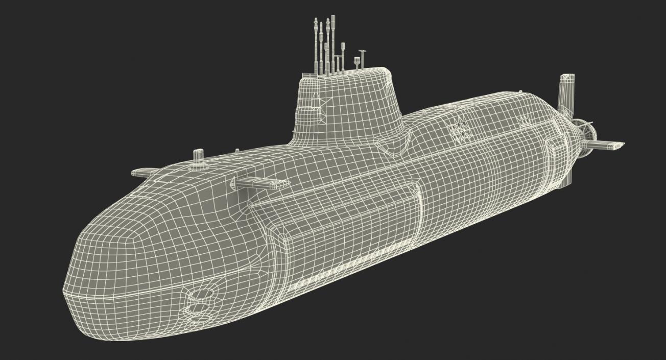 3D model HMS Artful SSNs Submarine