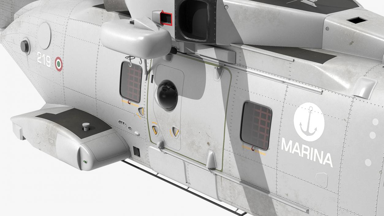 3D AgustaWestland AW101 Helicopter Italian Navy Rigged