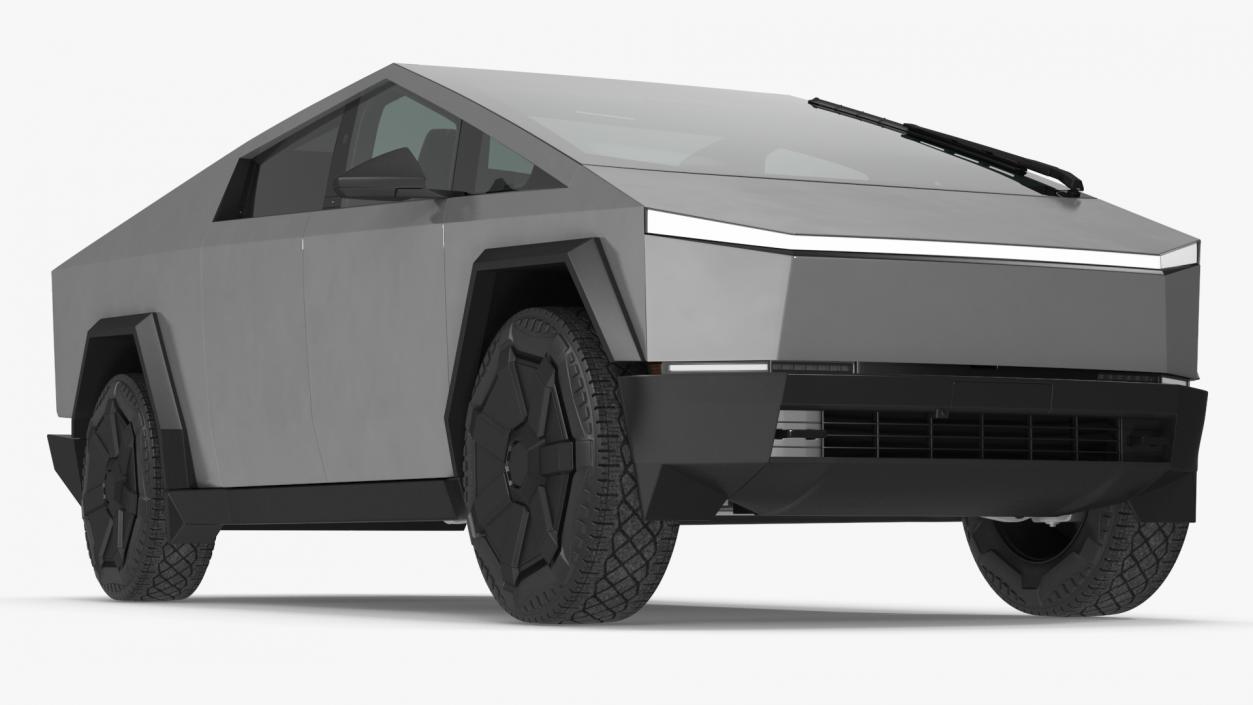 3D 2024 Tesla Cybertruck with Lights On