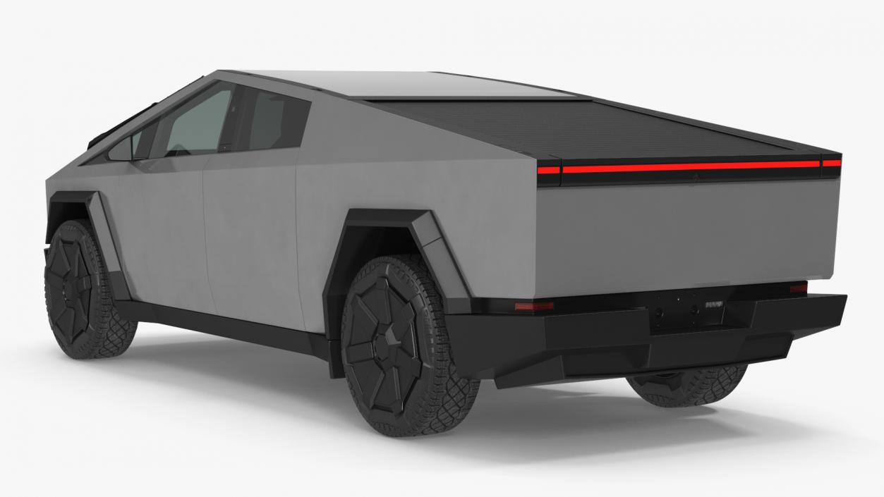 3D 2024 Tesla Cybertruck with Lights On