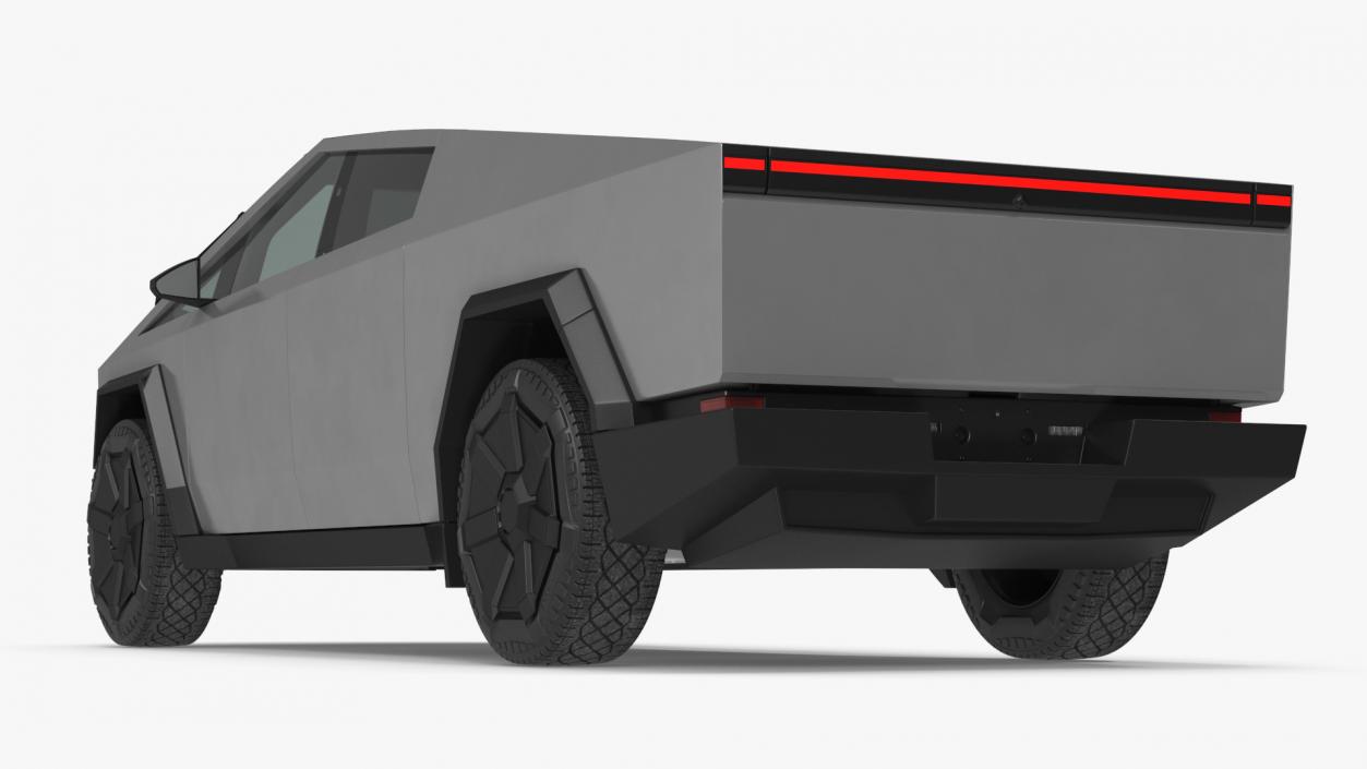 3D 2024 Tesla Cybertruck with Lights On