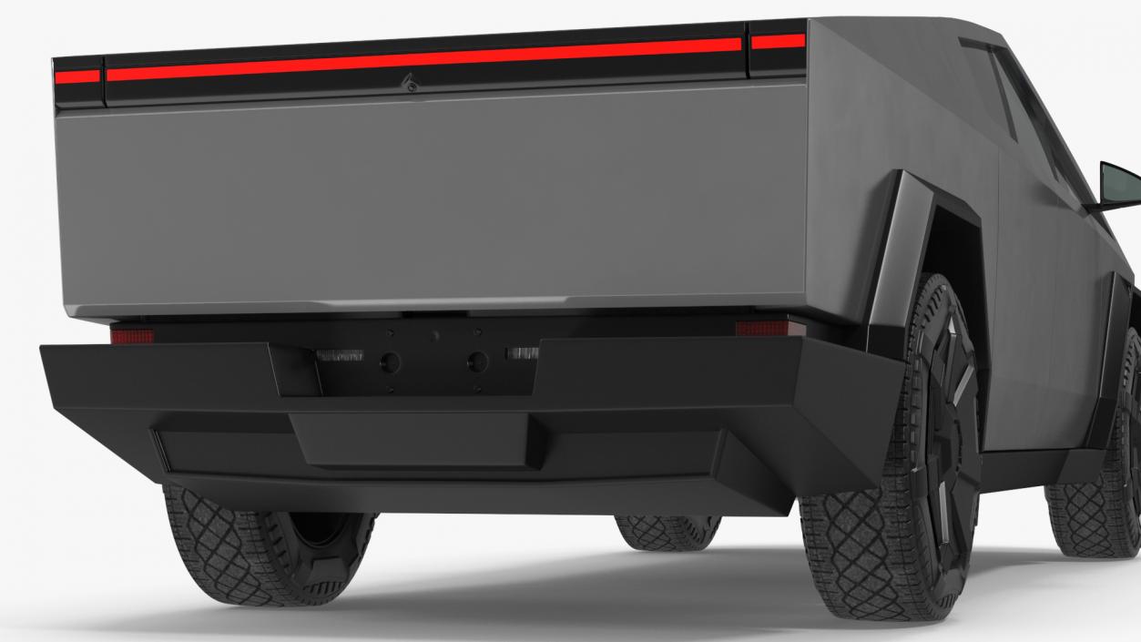 3D 2024 Tesla Cybertruck with Lights On