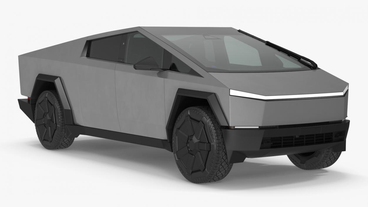 3D 2024 Tesla Cybertruck with Lights On