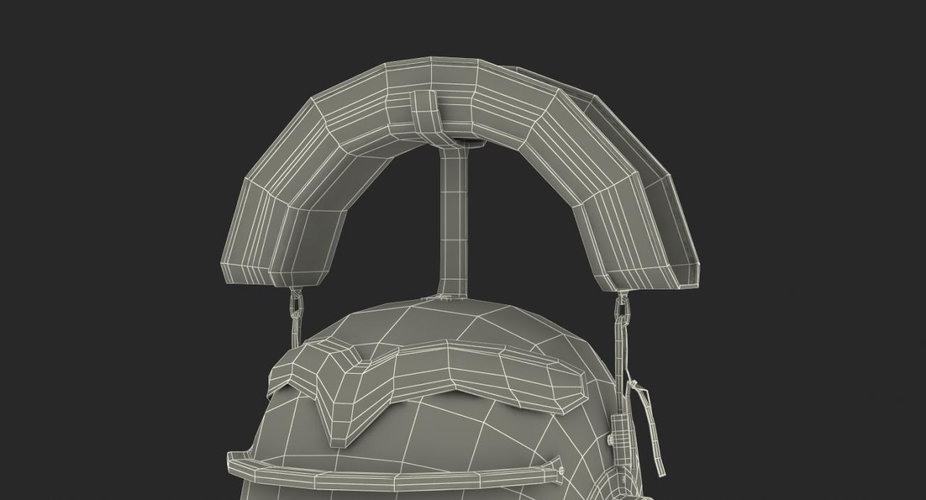 Roman Helmet with Red Crest 3D