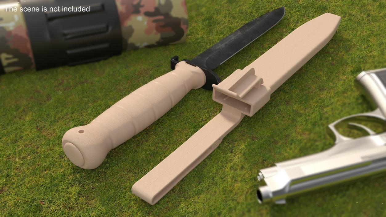 3D model Glock Combat Knife Desert Sand