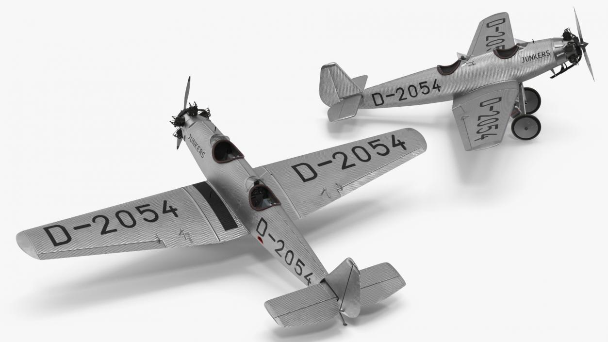 3D model Junkers A50 Junior Airplane Replica