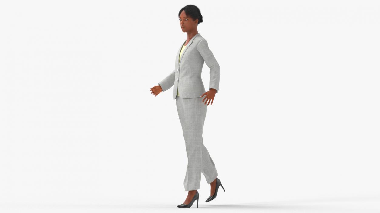 Black Business Woman Rigged 3D