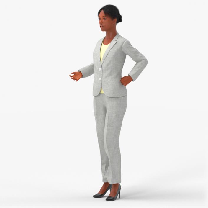 Black Business Woman Rigged 3D