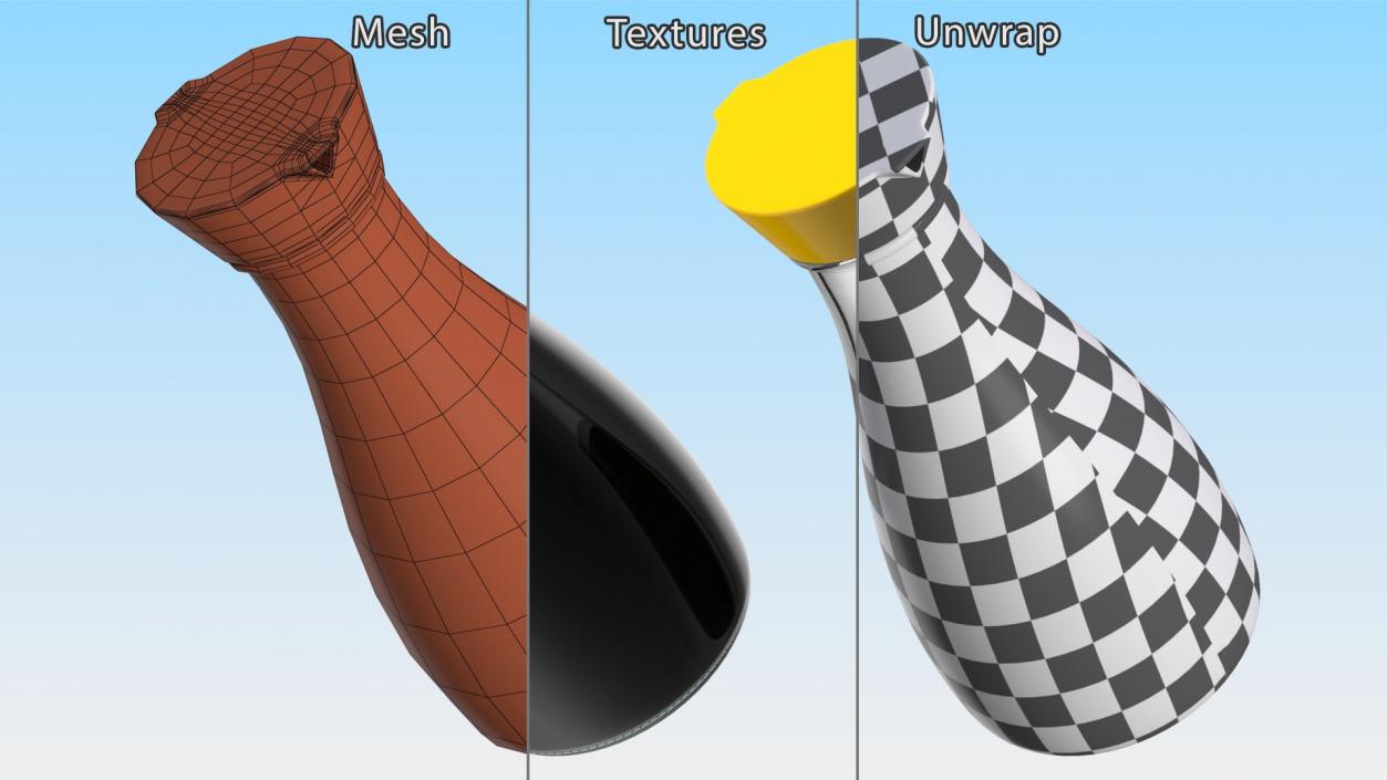 3D Soy Sauce Bottles Collection model