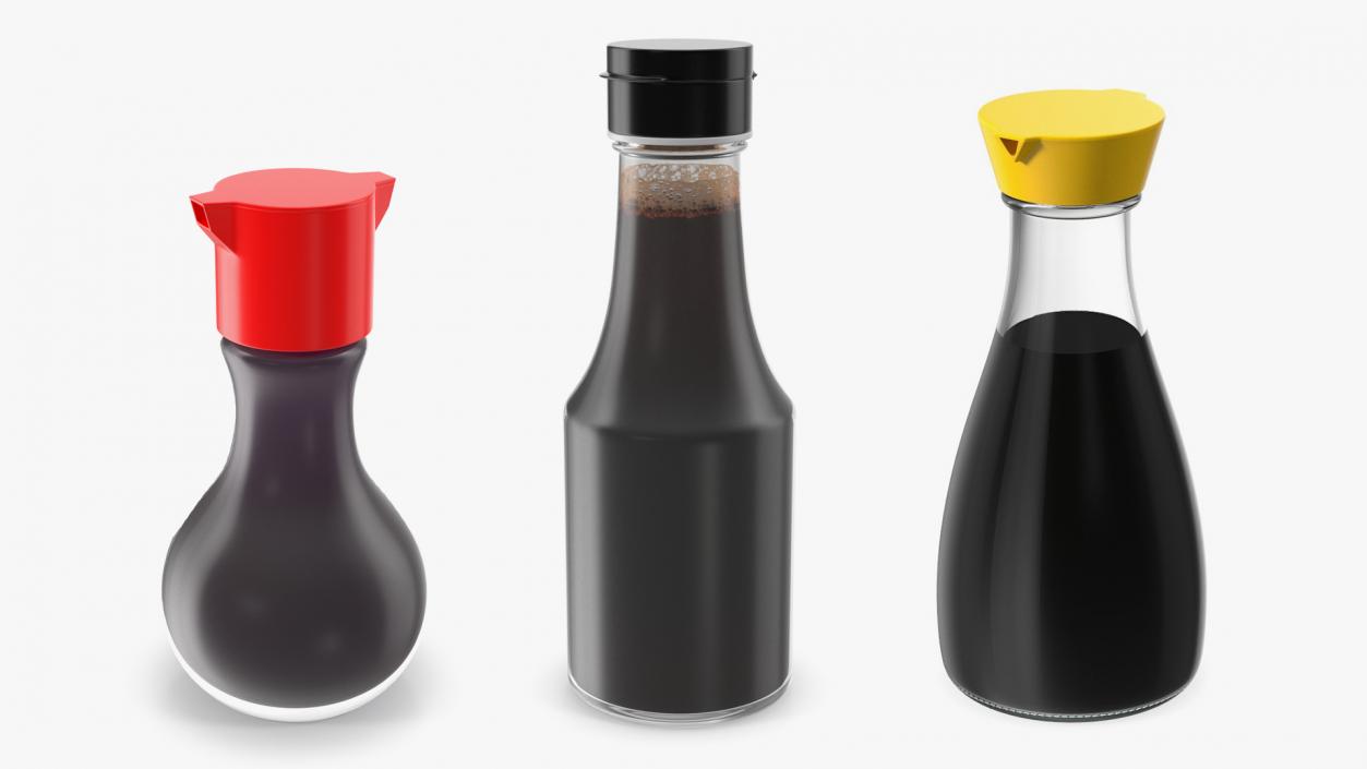 3D Soy Sauce Bottles Collection model