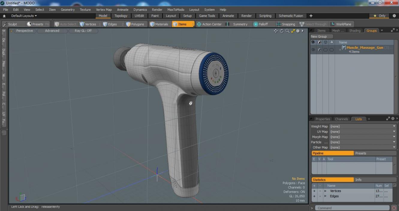 3D Muscle Massage Gun model