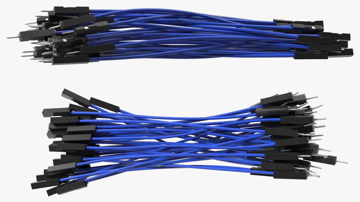 Jumper Wires Blue 3D