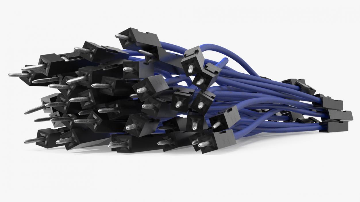 Jumper Wires Blue 3D