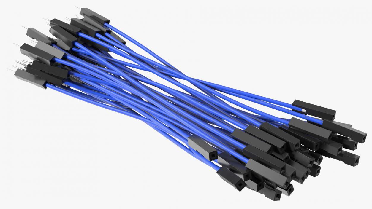 Jumper Wires Blue 3D