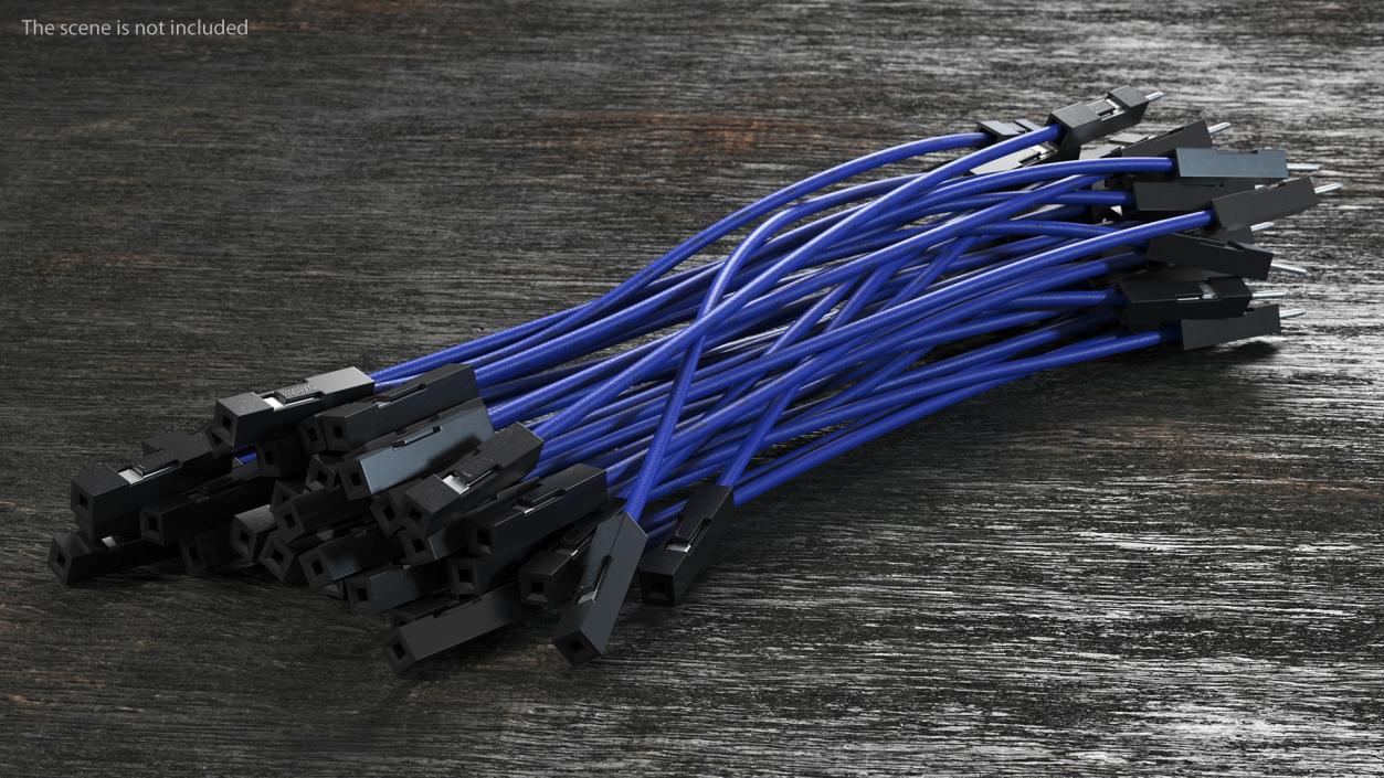 Jumper Wires Blue 3D