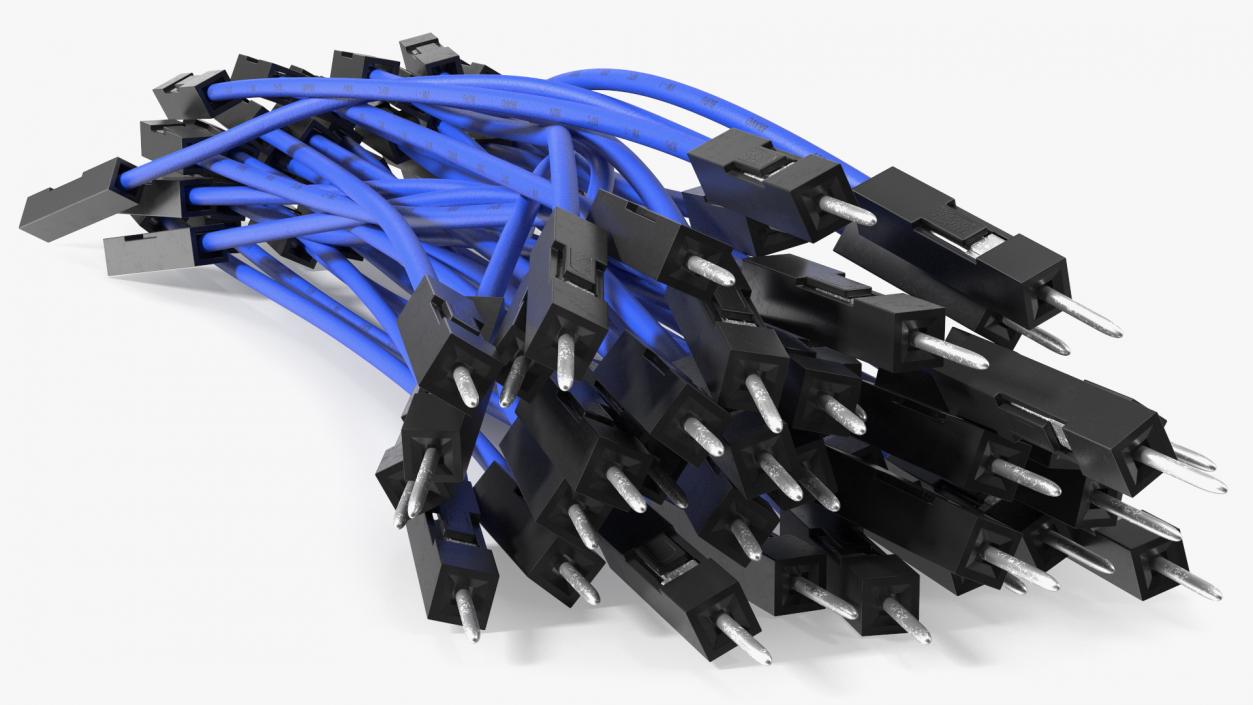 Jumper Wires Blue 3D