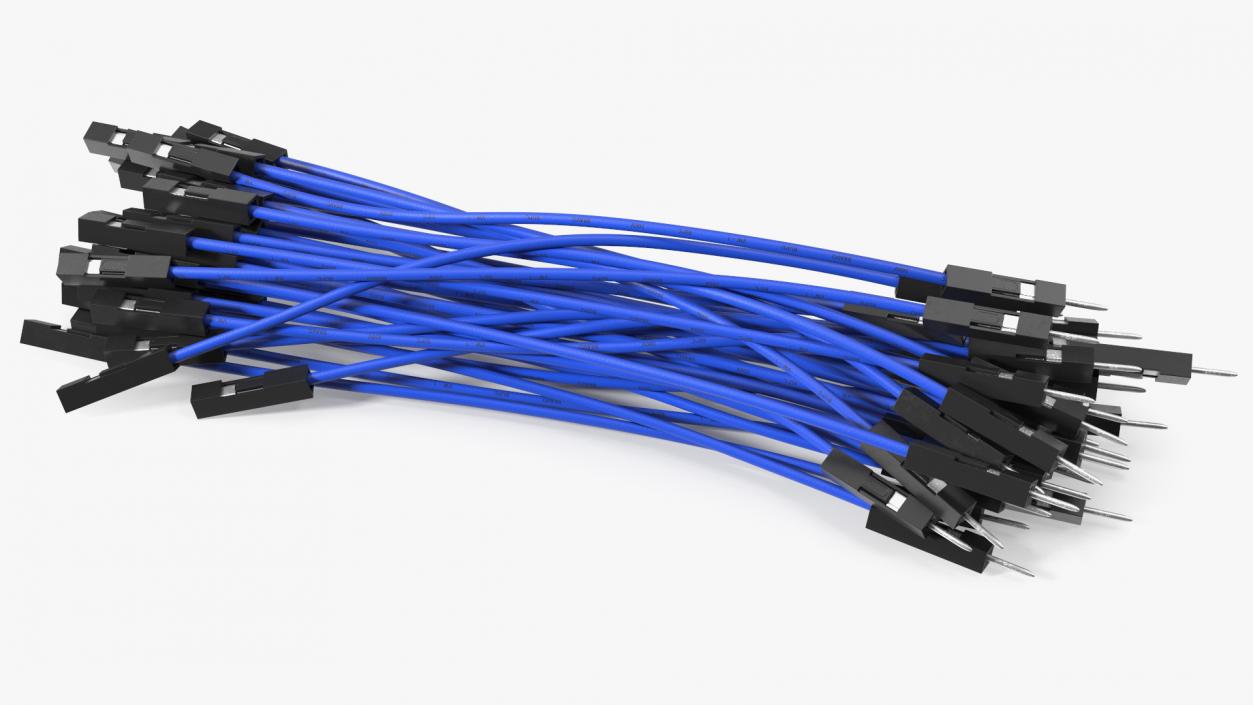 Jumper Wires Blue 3D