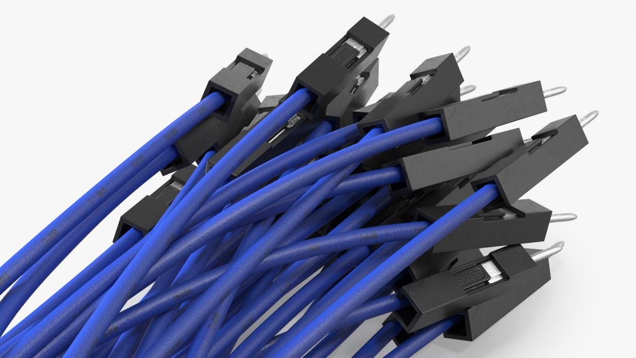 Jumper Wires Blue 3D