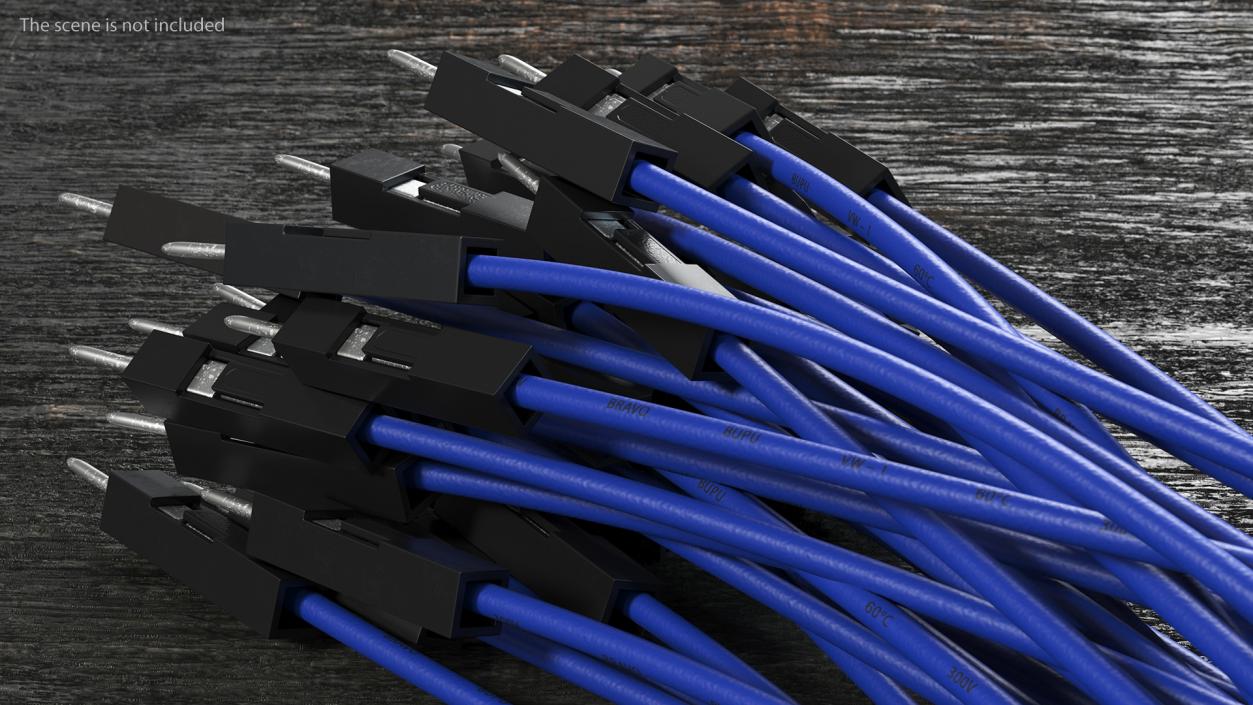 Jumper Wires Blue 3D