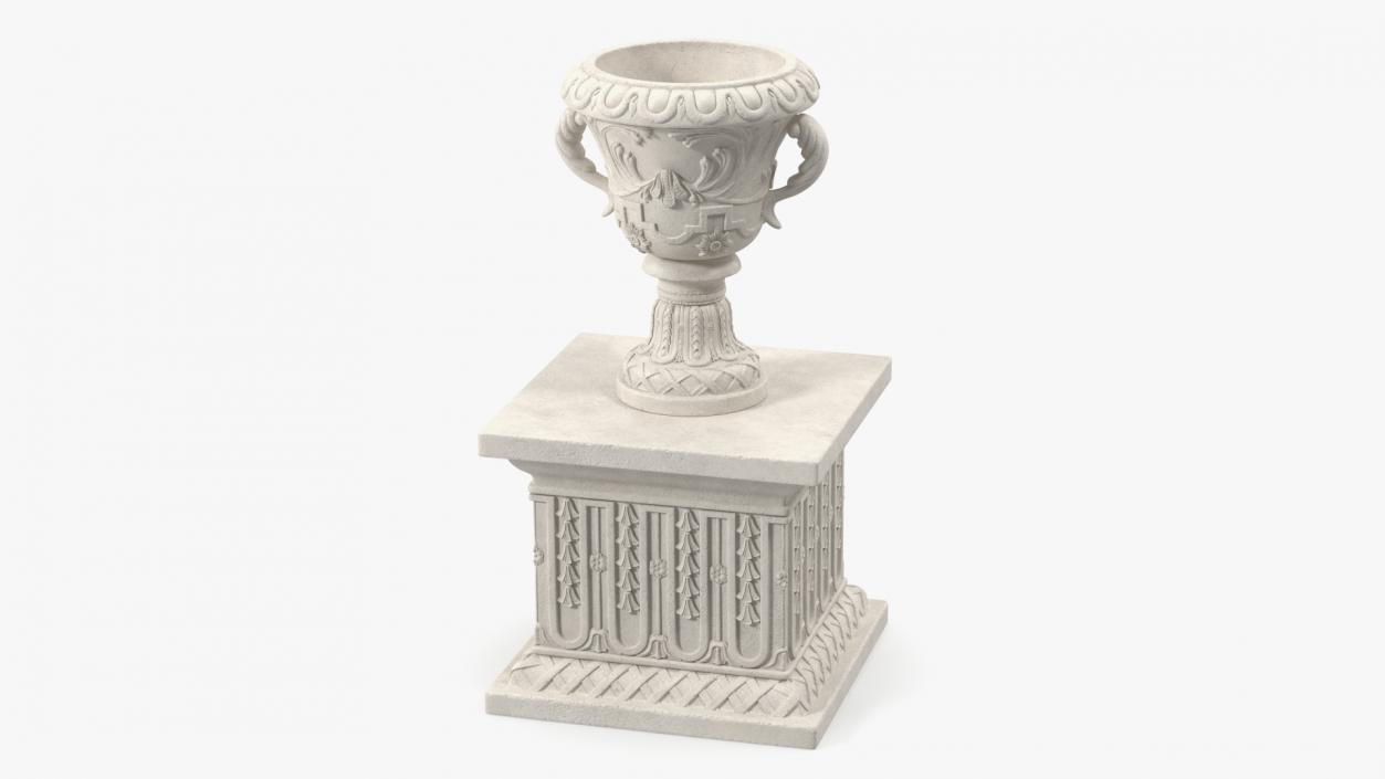 3D model Provence Planter Urn On Plinth