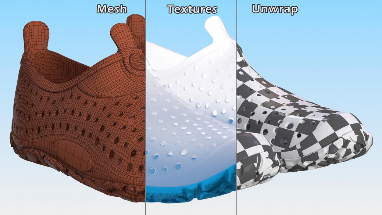 3D Water Shoes Transparent model