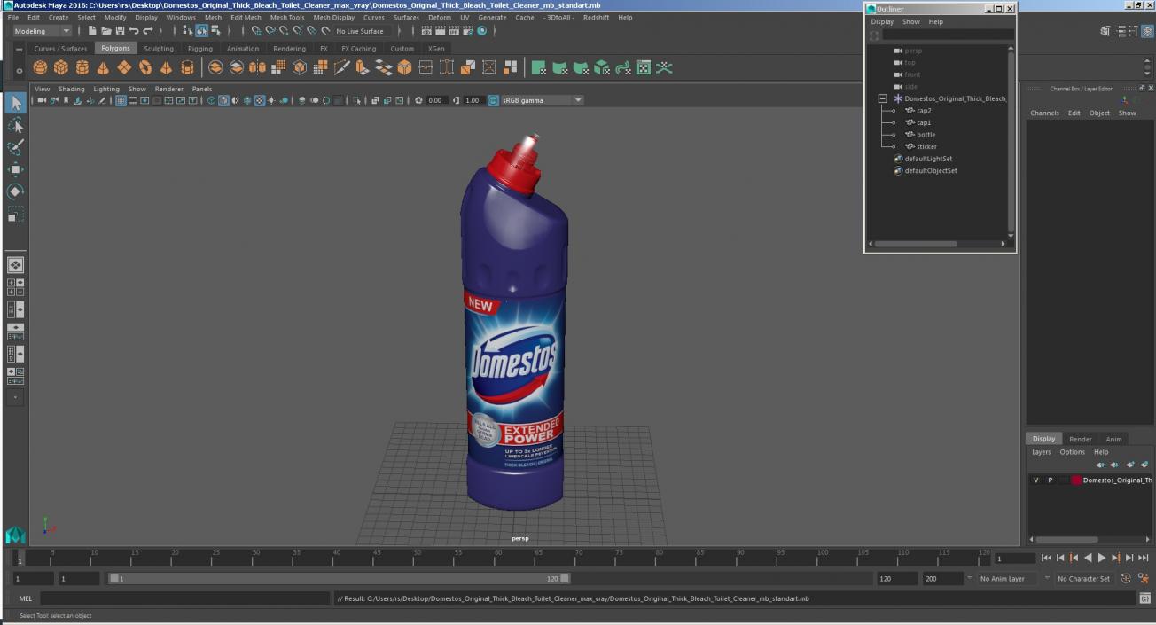 3D model Domestos Original Thick Bleach Toilet Cleaner