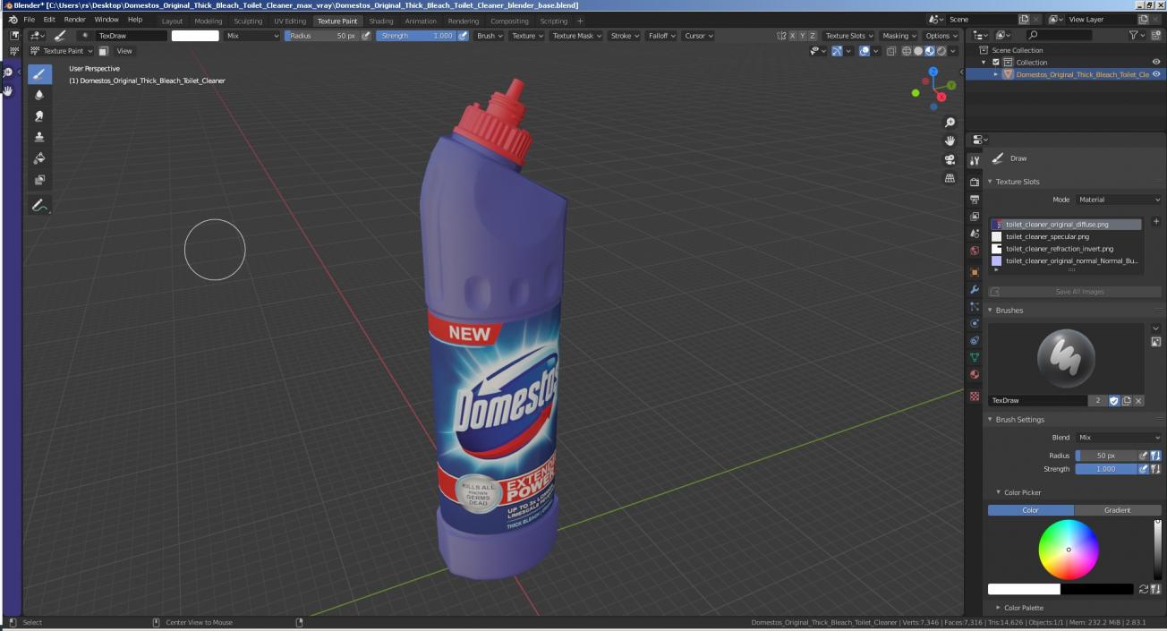 3D model Domestos Original Thick Bleach Toilet Cleaner