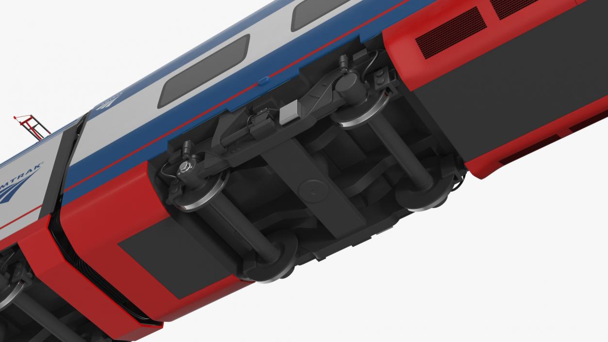 3D Train Amtrak Alstom Avelia Liberty Rigged